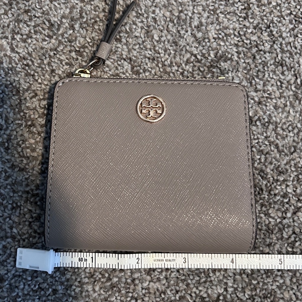 Tory Burch Taupe Saffiano wallet